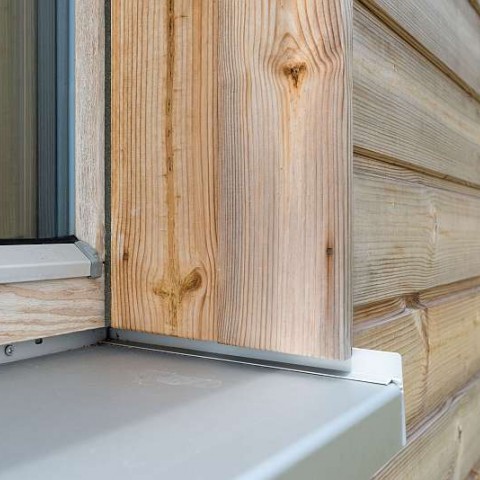 Dřevěné okno SC92-Thermowood a fasáda Thermowood